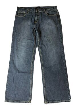 Max Men's Dark Blue Denim Jeans Size 40 Straight Leg Cotton Blend